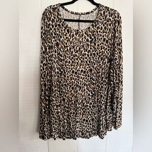 Lane Bryant Animal Print Long Sleeve Top